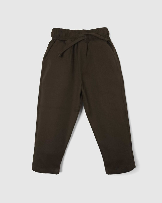 شلوار کتان کج راه یشمی